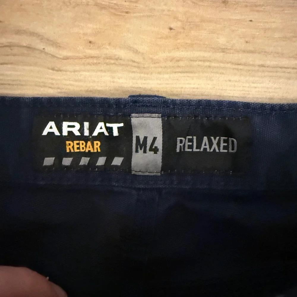 Ariat Rebar M4 Relaxed Fit Made Tough Shorts Mens 30 Navy Blue Workwear 10043172